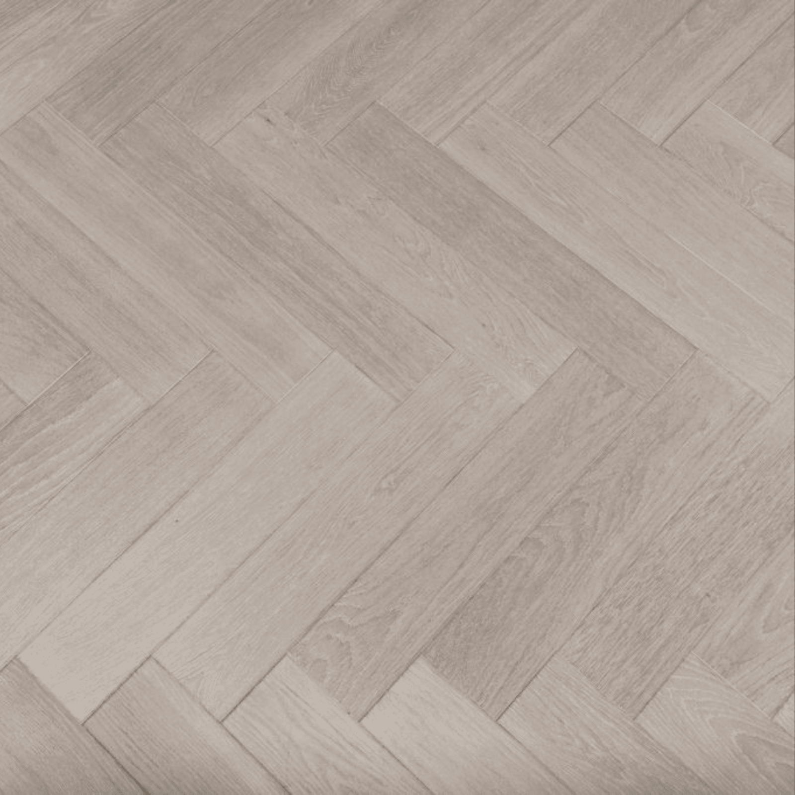 Parchet multistratificat model herringbone alb-gri deschis, ideal pentru stil japandi sau modern.