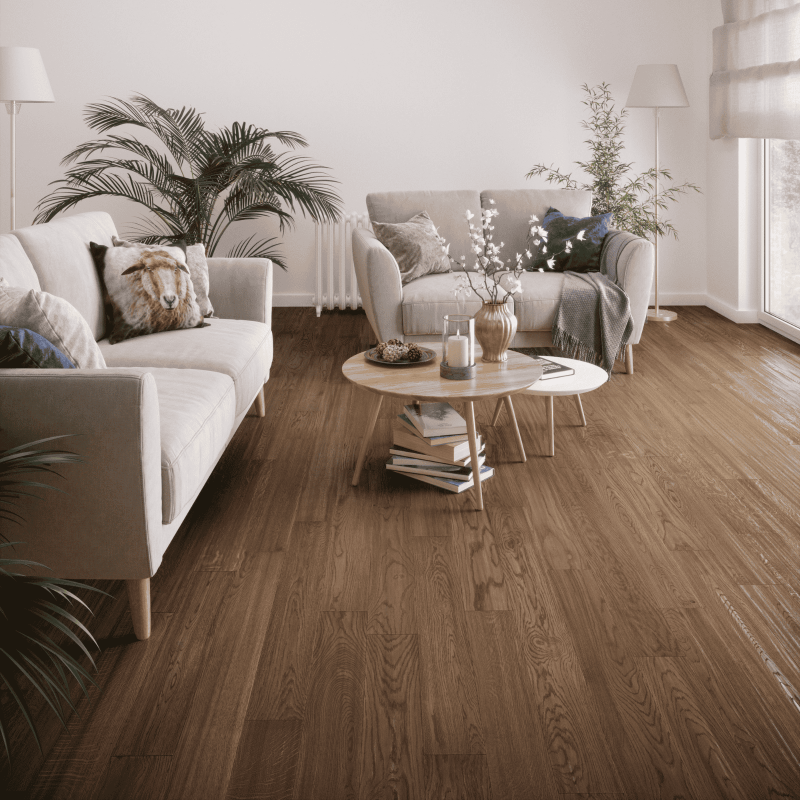 Parchet stratificat din stejar și mesteacăn, stil modern, urban pentru living, bucătărie în magazinul de parchet Lilhome din Baia Mare.