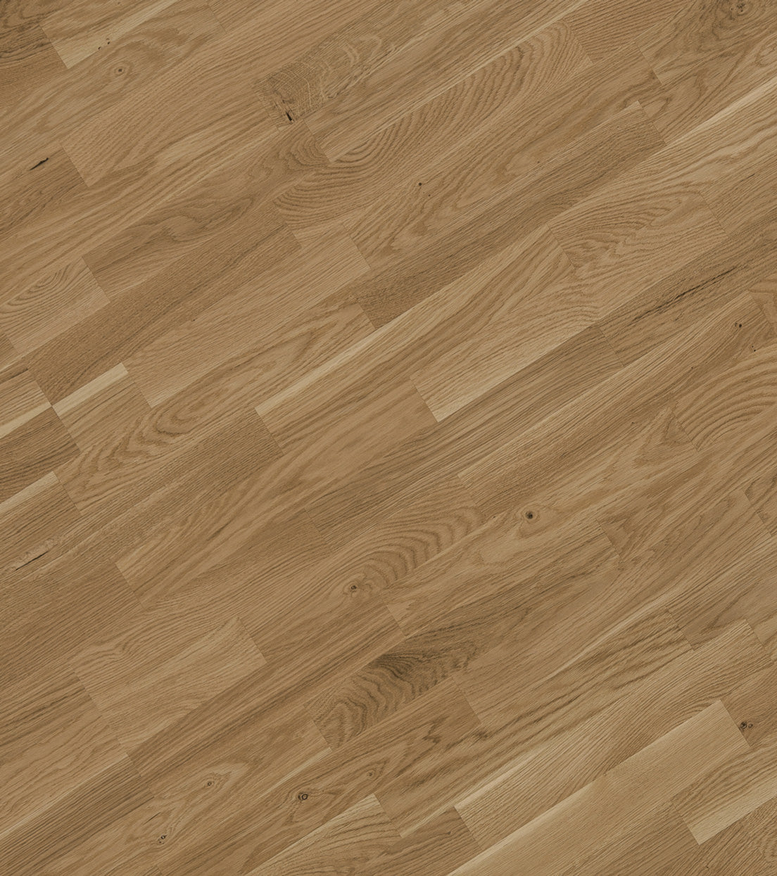 Suprafata parchet triplu stratificat in trei lamele, din stejar se poate vedea in showroom Lilhome Baia Mare
